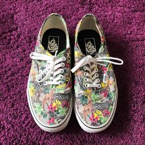🐸 Vans Jungle Animal Print Lace-Up Sneakers